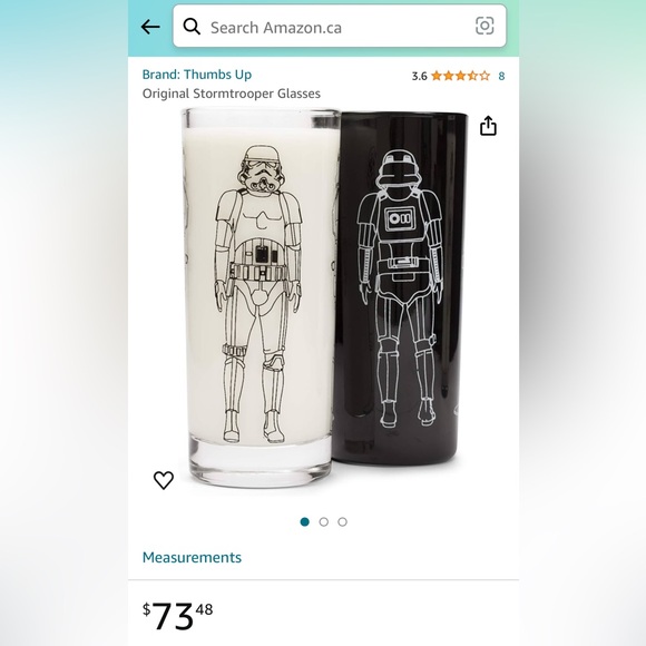 Star Wars. Original Stormtrooper Glasses 300ml 99%new - Picture 4 of 4